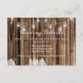 Rustik Trä och Lyktor Tilläggskort