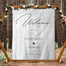 Rustik Trä Vinter Skog Bröllop Välkomst Design