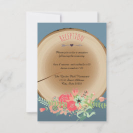 Rustik träbukett - Mottagningsinbjudan Inbjudningar