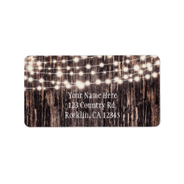 Rustik Träd Bark Trä & Ljus Höst Inbjudan Adressetikett