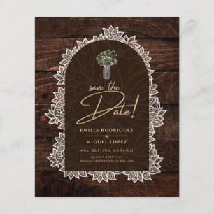 Rustik Trädgård Bakgård Skogsliv Trä Spetsar Spara Flygblad