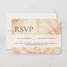 Rustik trädgård träd bark RSVP reserverat sittplat OSA Kort