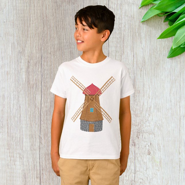 Rustik traditionell träväderkvarn t shirt (Skapare uppladdad)