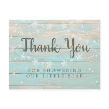 Rustik trägrainsträng stjärnor tack