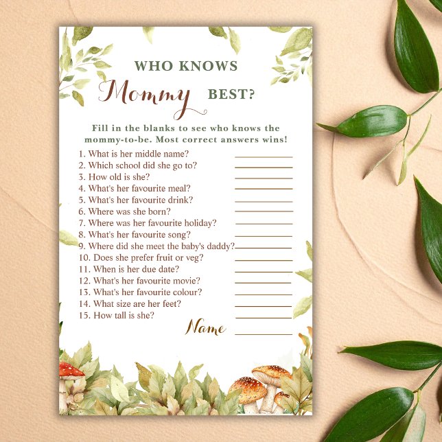 Rustik Träland Vem Känner Mamma Bäst Baby Shower (Skapare uppladdad)