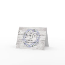 Rustik trälavendelkrans Baby Shower Tackkort