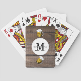 Rustik Trämonogram Skapa Ditt Eget Ölnamn Casinokort