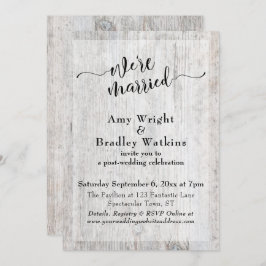 Rustik Träpåle Bröllopsfirande Inbjudningar