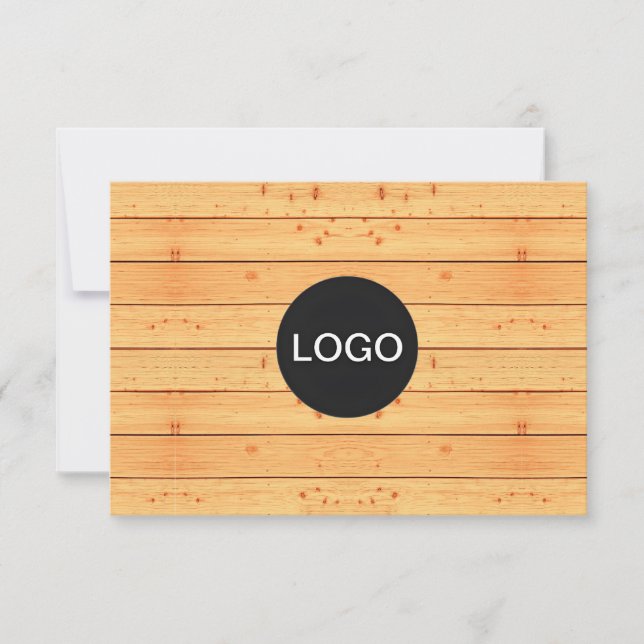 Rustik Träpresentcertifikat (Unikt Logokort) (Framsida)