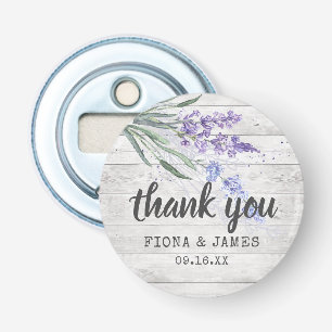 Rustik Trästruktur Lavendel Tacksamt Bröllop Flasköppnare