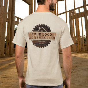 Rustik Träton Entreprenörlogotyp T Shirt