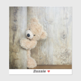 Rustik trävägg med innertak klistermärken