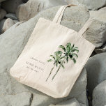 Rustik Tropical Beach Handflatan Träd Watercolor B Tygkasse<br><div class="desc">Om du vill ha fler anpassningar eller andra matchande artiklar kan du kontakta mig på yellowfebstudio@gmail.com</div>