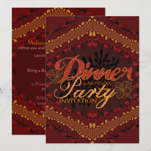 Rustik Tropical Dinner Party-inbjudan Inbjudningar