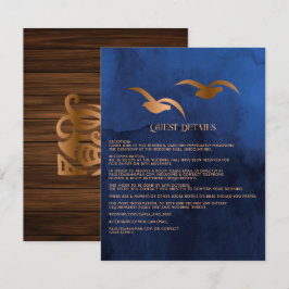 Rustik Tropical Mystisk Ö Wedding Guest Detaljer Tilläggskort