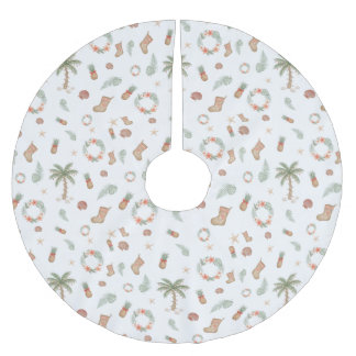 Rustik tropisk jul julgransmatta borstad polyester