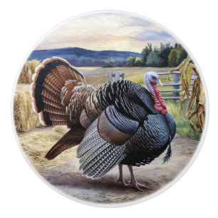 Rustik Turkey Farm Painting Thanksgiving Art Knopp