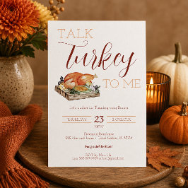 Rustik Turkiet Thanksgiving Middagsinbjudan Inbjudningar