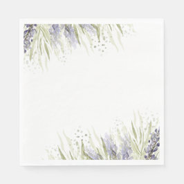 Rustik tvättmedels- och salvia bröllopsfest pappersservett