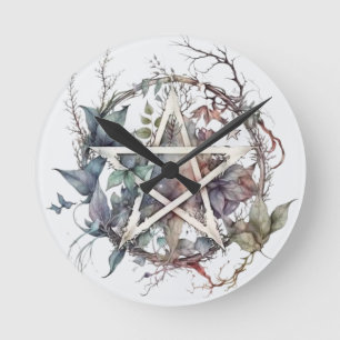 Rustik väggklocka för Pentagram