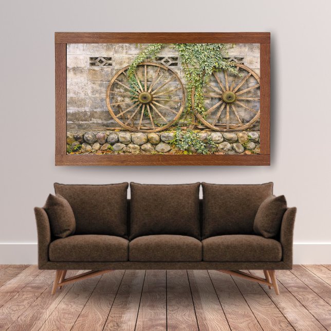 Rustik väggkonst med vagnshjul – Vintage farmhouse (Skapare uppladdad)