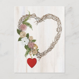 Rustik Valentine Heart WAN I Vykort