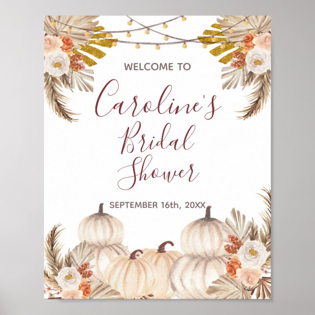 Rustik välkomstskylt för bröllops-baby shower med  poster (Framsidan)