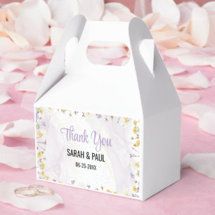 Rustik vårblomma elegant bröllop presentaskar