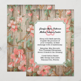 Rustik vårblommande bröllopsinbjudan inbjudningar