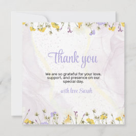 Rustik vårens blomsterbröllopsfest tack kort