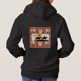 Rustik västerländsk cowboy-häst blomster folkkonst t shirt