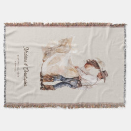 Rustik västlig ranchbröllop filt