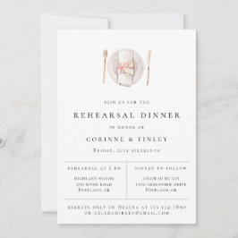 Rustik vattenfärg Bord Inställning Rehearsal Midda Meddelande