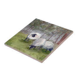 Rustik, vattenfärg för får kakelplatta