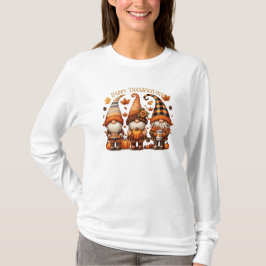 Rustik Vattenfärg för Thanksgiving Pumpa Höst T Shirt