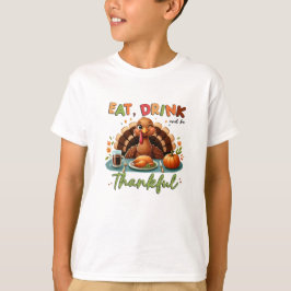 Rustik Vattenfärg för Thanksgiving Pumpa Höst T Shirt