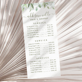 Rustik Vattenfärg Grönska Blommig Service Pris Reklamkort