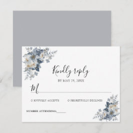 rustik vattenfärg illustration av en blomstermotiv OSA kort