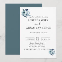 Rustik vattenfärg illustration Blå blomsterbukett