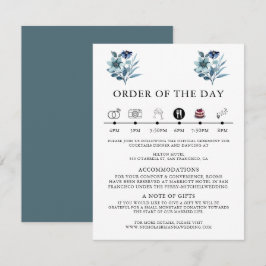 Rustik vattenfärg illustration Blå blomsterbukett Tilläggskort