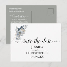 Rustik vattenfärg illustration Blomsterarrangemang Meddelande Vykort