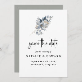 Rustik vattenfärg illustration Blomsterarrangemang Spara Datumet