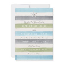 Rustik vattenfärg på rand nautisk strand bröllop