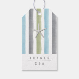 Rustik vattenfärg på rand nautisk strand bröllop presentetikett