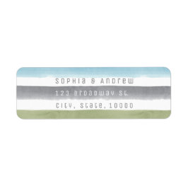 Rustik vattenfärg på rand nautisk strand bröllop returadress etikett