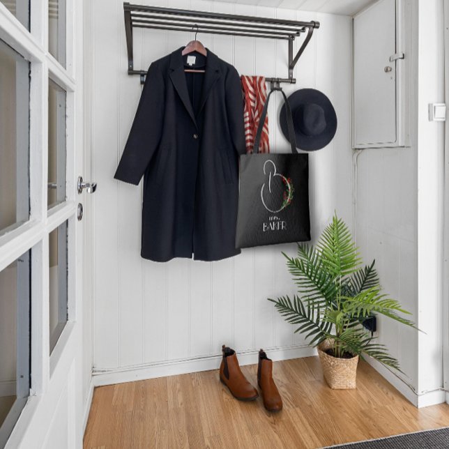 Rustik vattenfärgad blomma brev B Tygkasse (Skapare uppladdad)