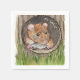 Rustik vattenfärgsmus pappersservett