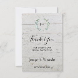 Rustik vattenfärgsved löv Tack bröllop Inbjudningar