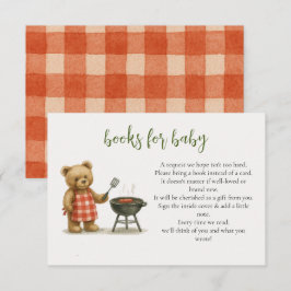 Rustik vi kan ringa in BQ Baby Shower Bok-begäran Tilläggskort