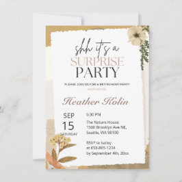 Rustik Vild Flowers Photo Pension Card-Online Inbjudningar